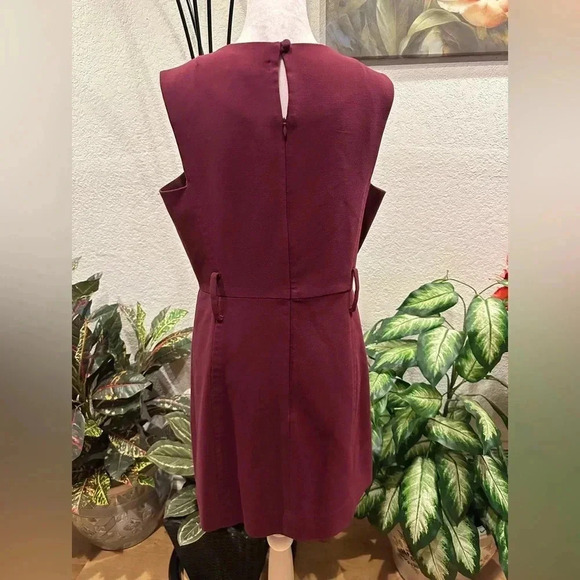 Milly burgundy mini dress size 12 - Picture 3 of 12